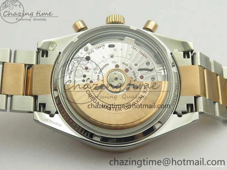 0106 Thermal Speedmaster ’57 Co-Axial SS RG OMF 1:1 Best Edition White Dial On SS RG Bracelet A9300 (Free Leather Strap) 8074